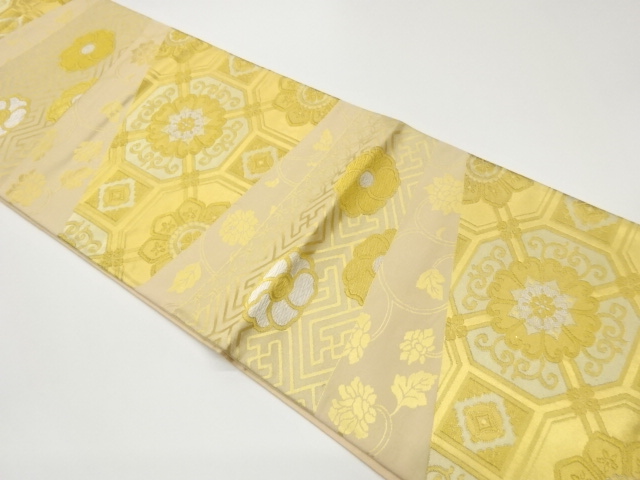 JAPANESE FUKURO OBI / WOVEN FLOWER CREST